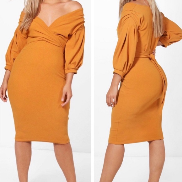 Dresses & Skirts - Yellow Plus Size Midi Dress